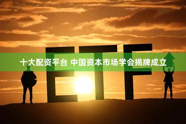 十大配资平台 中国资本市场学会揭牌成立